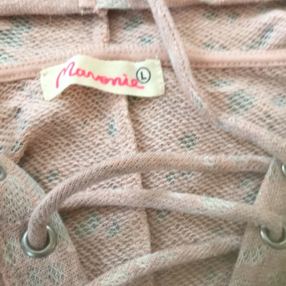 ANTHROPOLOGIE NWOT Maronie hooded top large - Picture 2 of 5